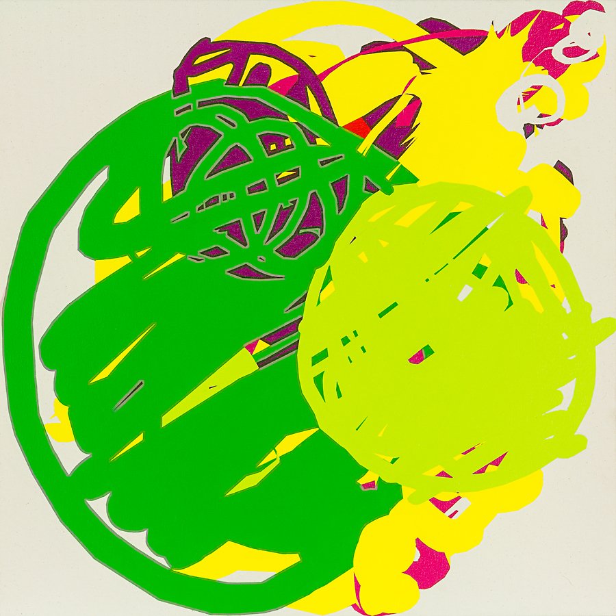 Andre Hemer: Short conversations with people you like, and long conversations with people you don't... acrylic on canvas title inscribed, signed and dated '07 verso 600 x 600mm Provenance: Purchased from Vavasour