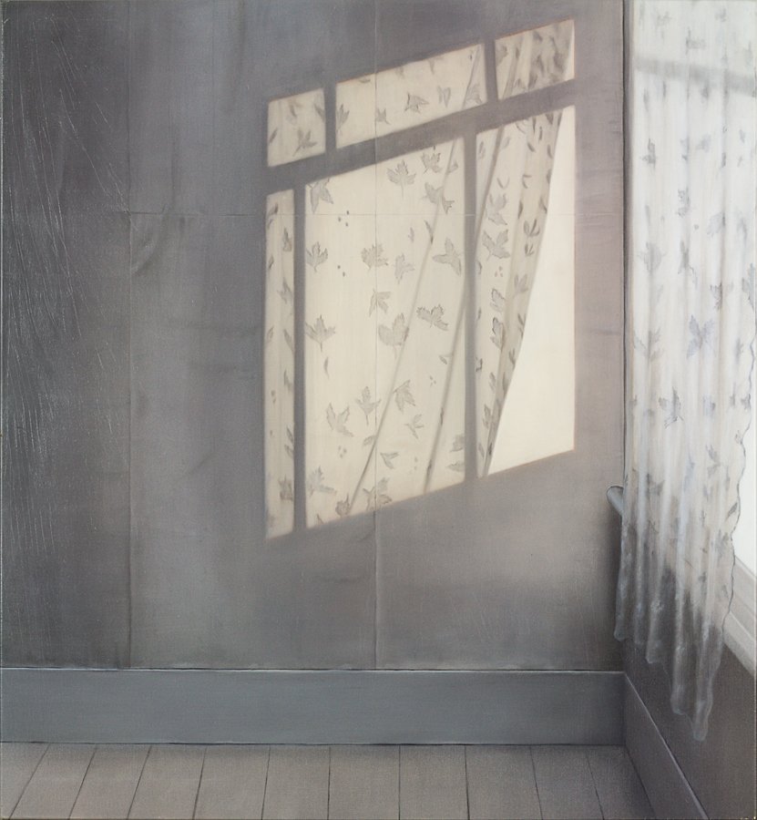 Emily Wolfe: Shadow III oil on linen 1200 x 1110mm Provenance: Purchased from Melanie Rogers Gallery, Auckland in September 2012. From the Whakairo Collection.