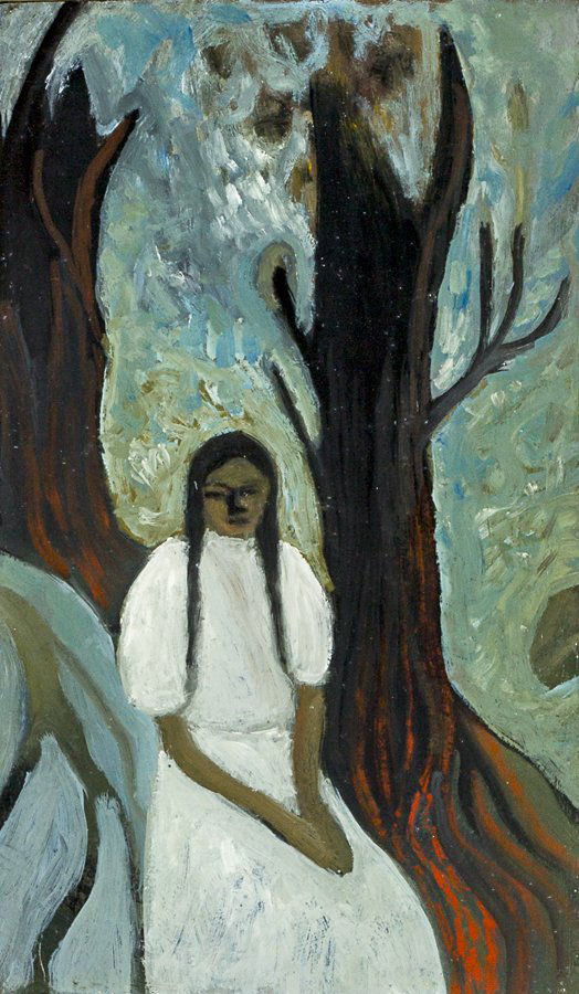 Star Gossage: Matariki oil on board title inscribed, signed and dated June 2006 and inscribed In Pakiri verso 300 x 170mm Provenance: Purchased from Tinakori Gallery, Wellington in August 2006. From the Whakairo C