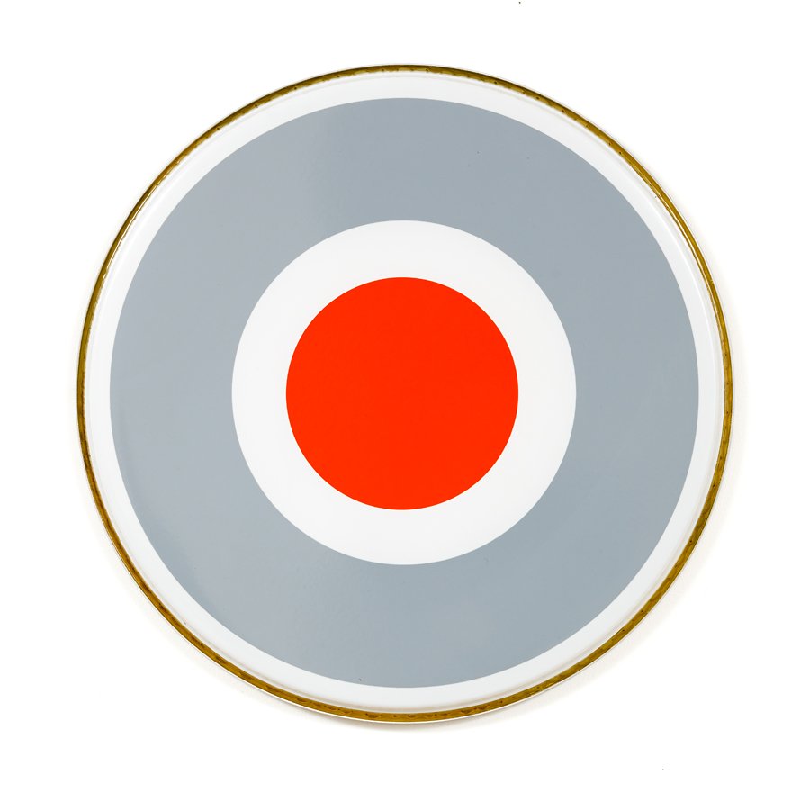 Julian Dashper: Untitled vinyl on drumskin 525mm: diameter Provenance: Private collection, Wellington.