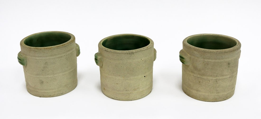 Three early NZ pottery kitchen canisters (1 of 1)