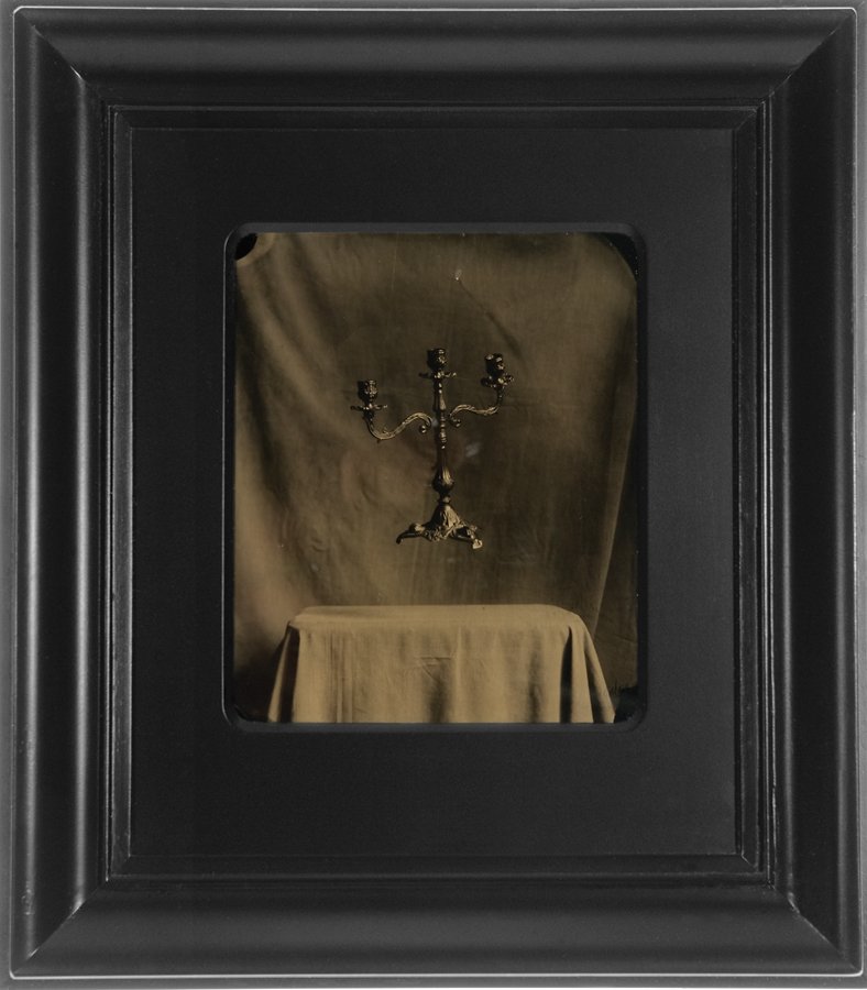 Ben Cauchi: Floating Candlestick unique ambrotype, 2005 410 x 465mm Provenance: Purchased from Paul McNamara Gallery, Whanganui in 2006.