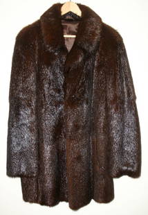 Beaver Double Breasted Mens 3/4 Length Mens Coat.: Beaver Double Breasted Mens 3/4 Length Mens Coat.