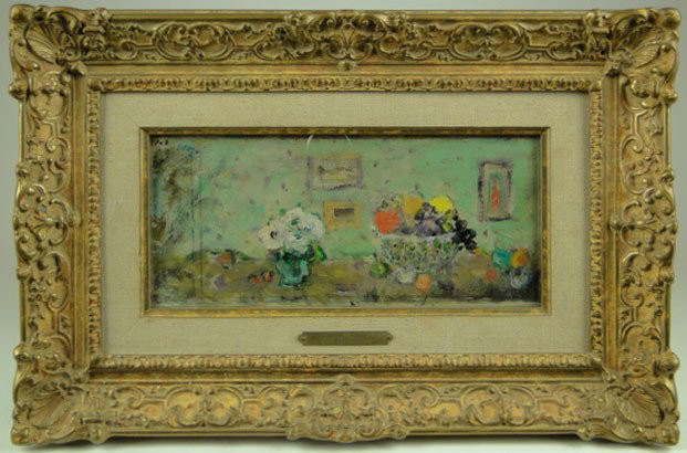 GABRIEL SPAT "STILL LIFE" (1890 - 1967): GABRIEL SPAT "STILL LIFE" (1890 - 1967) this Painting comes with Provinance was Purchased in 1994 for $4,500 Excellent Condition Gabriel (Gabrille) Spat was born in New York City in 1890. Measures 5 i