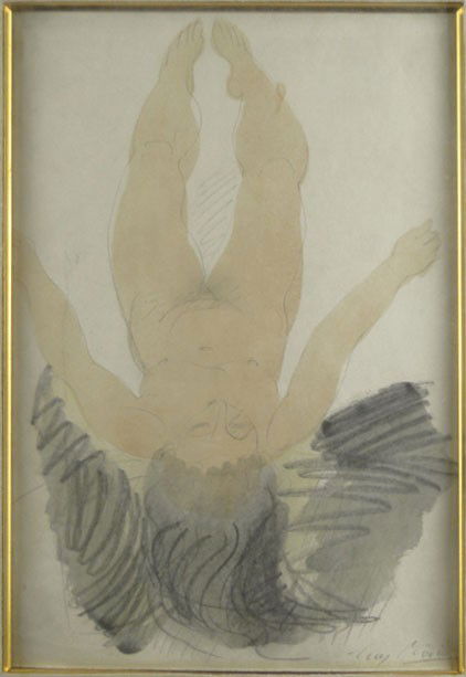 AUGUSTE RODIN WATERCOLOR AND PENCIL: AUGUSTE RODIN WATERCOLOR AND PENCIL authentic nude by Rodin 13 1/2" x 9" plus frame, very good condition signed, WE WILL NOT SHIP THIS ITEM, CAN REFER LOCAL SHIPPER