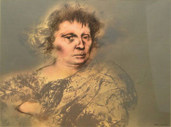 RAFAEL CORONEL PORTRAIT LITHOGRAPH: RAFAEL CORONEL PORTRAIT LITHOGRAPH #9/15 Measures Approximately 17 Inches Tall 23 Inches Wide Plus Frame, WE WILL NOT SHIP THIS LOT, CAN REFER LOCAL SHIPPER