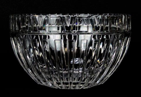 LARGE SIGNED TIFFANY CRYSTAL CENTER BOWL: LARGE SIGNED TIFFANY CRYSTAL CENTER BOWL Measures 6 Inches Tall 10 Inches Wide with Roman Numerals on the Rim Signed to Base Tiffany WE WILL SHIP THIS ITEM FOR $45 PLUS INSURANCE