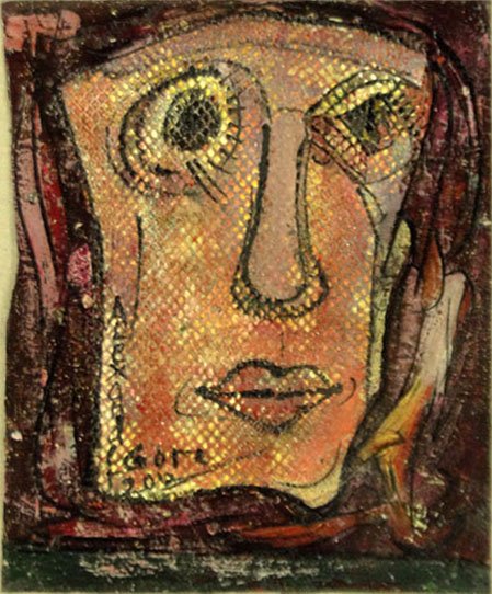 ORIGINAL LISTED ARTIST ALEXANDER GORE MIXED MEDIA: ORIGINAL LISTED ARTIST ALEXANDER GORE MIXED MEDIA Oil on Paper Titled "Gold Digger". Measures Approximately 13" Tall by 10-1/4" Wide in Shadow Box Frame. With COA WE WILL NOT SHIP THIS ITEM BUT CAN RE