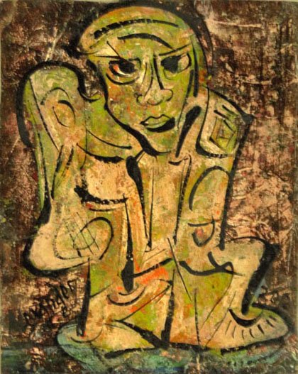 ORIGINAL LISTED ARTIST ALEXANDER GORE MIXED MEDIA: ORIGINAL LISTED ARTIST ALEXANDER GORE MIXED MEDIA Oil on Paper Titled "Sitting on Potential". Measures Approximately 11" Tall by 8-3/4" Wide in Shadow Frame Box. With COA WE WILL NOT SHIP THIS ITEM BU