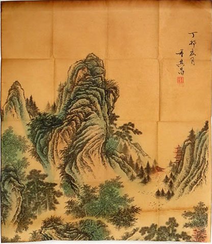 ANTIQUE CHINESE WATERCOLOR WITH DISPLAY PACKET: ANTIQUE CHINESE WATERCOLOR WITH DISPLAY PACKET measures 26 3/4" tall x 19 3/8" wide, signed upper right, in excellent condition, early 20th century WE WILL SHIP THIS ITEM FOR $25 PLUS INSURANCE