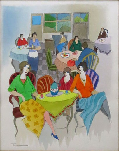 ORIGINAL ITZCHAK TARKAY WATERCOLOR: ORIGINAL ITZCHAK TARKAY WATERCOLOR Measures Approximately 19-1/2" Tall by 15-1/2" Wide, Plus Matting and Frame. Comes with Numerous Appraisals by Park West Galleries. Has 2005 Appraisal Value of $5,90