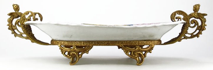 IMPORTANT LARGE SEVRES AND BRONZE CENTER BOWL - 3