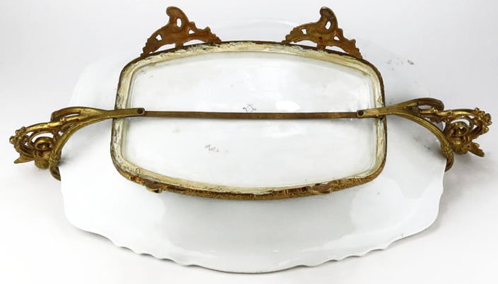 IMPORTANT LARGE SEVRES AND BRONZE CENTER BOWL - 4