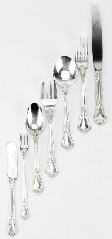 Service For Twelve Gorham Sterling Silver Chantilly