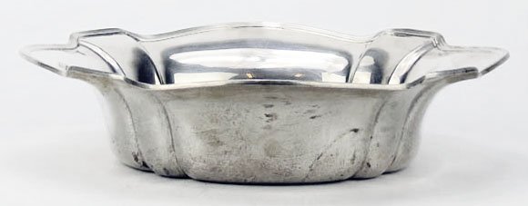LARGE SCALLOPED STERLING SILVER FRUIT BOWL - 2