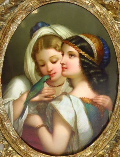 EXTRAORDINARY PAIR OF 19TH CENTURY KPM PAINTED OVAL PLA - 2