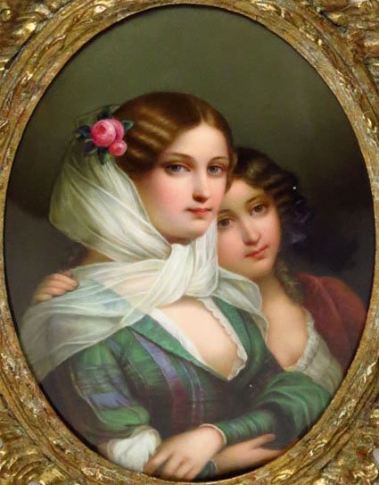 EXTRAORDINARY PAIR OF 19TH CENTURY KPM PAINTED OVAL PLA - 3