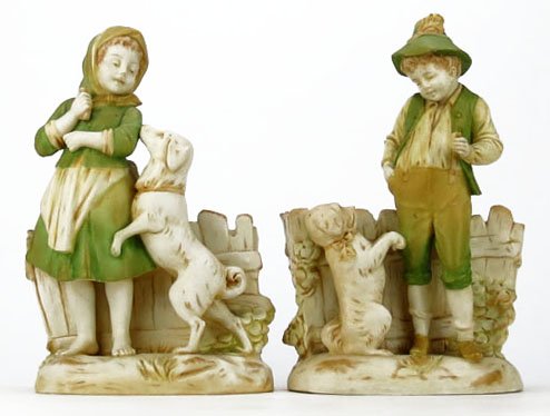 PAIR OF ROYAL VIENNA FIGURAL PLANTERS