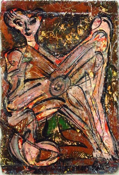 ALEXANDER GORE OIL ON PAPER RUSSIAN AMERICAN ARTIST
