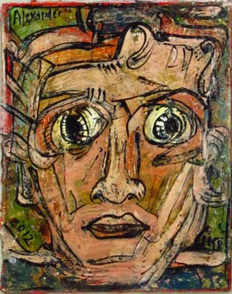ALEXANDER GORE OIL ON PAPER RUSSIAN AMERICAN ARTIST