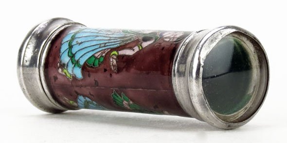 ORIENTALIST ENAMALED AND SILVER PILL BOX - 3