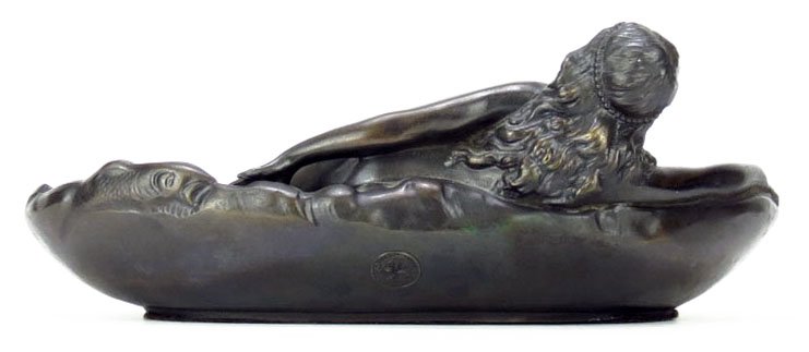 DECO STYLE BRONZE MERMAID TRAY - 2