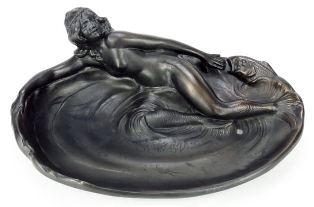 DECO STYLE BRONZE MERMAID TRAY - 5