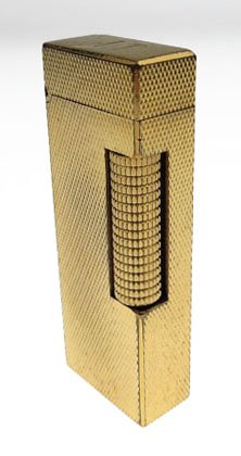 DUNHILL GOLD PLATED LIGHTER: Dunhill gold plated lighter 3" long in working condition We will not ship this lot but we can recommend one of our local shippers.