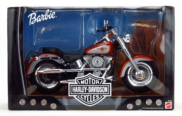 Harley Davidson Barbie Motorcycle: Mint in box. We will not ship this lot but we can recommend one of our local shippers.
