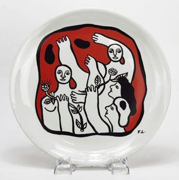 FERNAND LEGER RARE COLLECTORS PLATE: FERNAND LEGER RARE COLLECTORS PLATE 9.5" in diameter authorized by the Estate of Leger in excellent condition. We will not ship this lot but can recommend one of our local shippers.