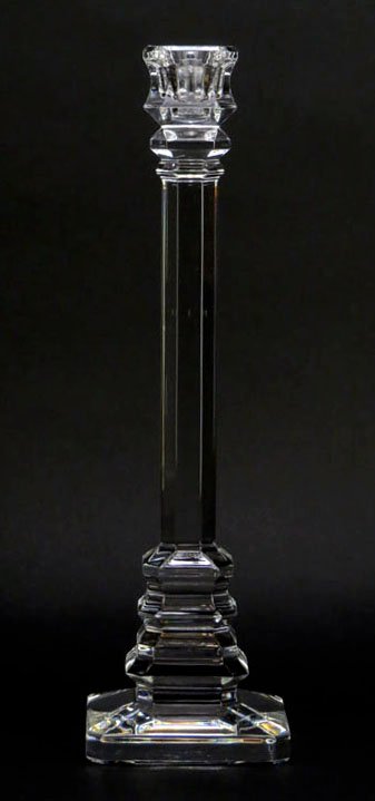 Large Signed Val St Lambert: Large Signed Val St Lambert De Sorrs Cut Crystal Glass Candelstick. Very Good Condition. Measures 14 Inches Tall. Shipping $38.00 (estimate $100-$200)
