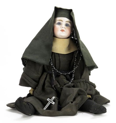 Beautiful Simon & Halbig Bisque Head Doll.: Beautiful Simon & Halbig Bisque Head Doll. Marked S H 949 on Back of Neck. She has a Gorgeous Face with Blue Glass Sleep Eyes, Painted Upper and Lower lashes, Feathered Thick Brows, Open Mouth with Fo