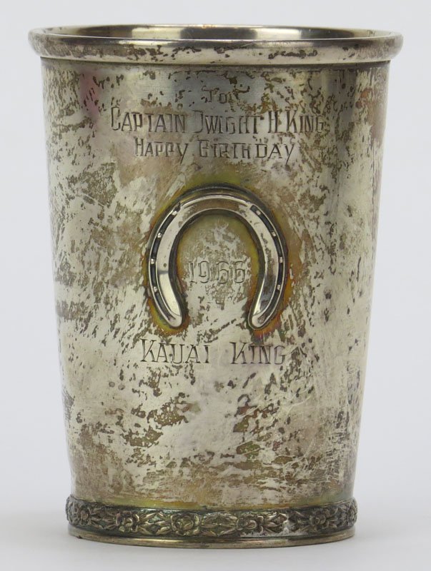 Rare Circa 1966 Sterling Kentucky Derby Mint Julip Cup: Rare Circa 1966 Sterling Silver Kentucky Derby Mint Julip Presentation Cup Measures 4-1/2 Inches Tall 3-1/4 Inches Diameter Surface Ware Consistent with Age Other Wise Good Condition, Shipping $38.00 