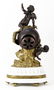 Large 20th Century Bronze Figural Clock with Globe & - 2