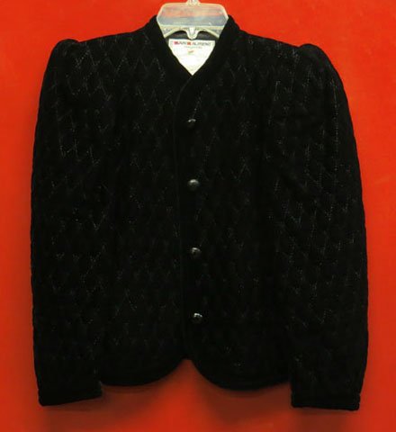 VINTAGE YVES SAINT LAURENT EVENING JACKET Saint Laurent: VINTAGE YVES SAINT LAURENT EVENING JACKET Saint Laurent Paris Vintage Size 36 Black Velvet Quilted Evening Jacket. Shipping $28.00 (Estimate $100-200)