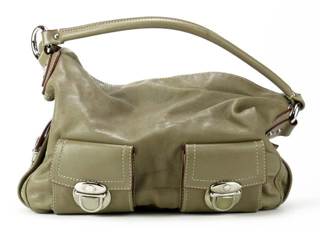 Lady's Marc Jacobs Leather Handbag. Signed Marc Jacobs: Lady's Marc Jacobs Leather Handbag. Signed Marc Jacobs, Italy. Surface Wear Consistent with Normal Use, Otherwise in Good Condition. Measures Approx. 9 1/2 Inches Tall and 13 Inches Wide. Shipping $38