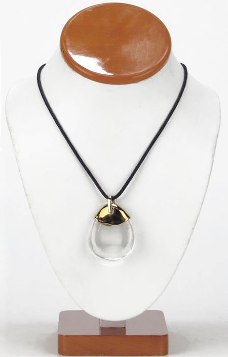 ROBERT LEE MORRIS 14KT YELLOW GOLD AND ROCK CRYSTAL: ROBERT LEE MORRIS 14KT YELLOW GOLD AND ROCK CRYSTAL PENDANT AND CHAIN String Chain, Measures Approximately 15" Long, with 14kt Yellow Gold Clasp and Top to Crystal.