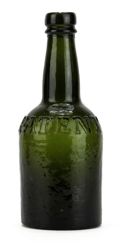 Antique UK Britain Dark Green Embossed Patent British: Antique UK Britain Dark Green Embossed Patent British Beer or Ale Bottle. Measures 7-3/4 Inches Tall. Shipping $20.00