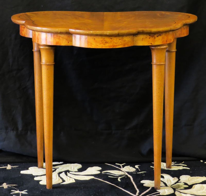 Modern Burl Wood Charak Furniture Co. Occasional Table.: Modern Burl Wood Charak Furniture Co. Occasional Table. Measures: 26 Inches Tall by 30 Inches Wide and 24 Inches Deep. We Will Not Ship This Item.