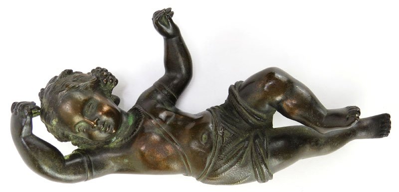 Bronze Figure Appears to Have Been Part of Something: Bronze Figure Appears to Have Been Part of Something Possibly a Furniture Mount or a Door Knocker. Measures 8 Inches Long. Shipping $28.00