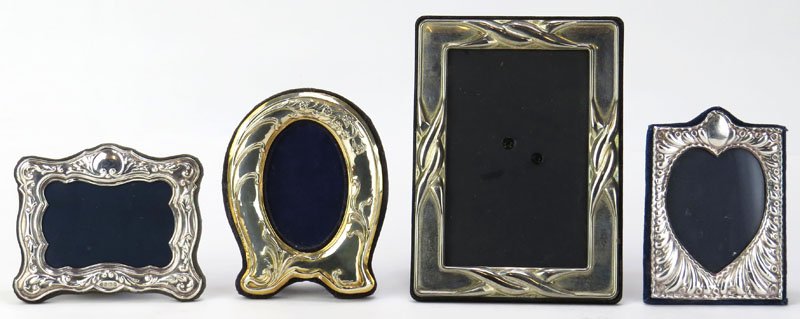 Four (4) Sterling Silver Picture Frames. Measures: 6: Four (4) Sterling Silver Picture Frames. Measures: 6 Inches High. Good Condition. Shipping $28.00