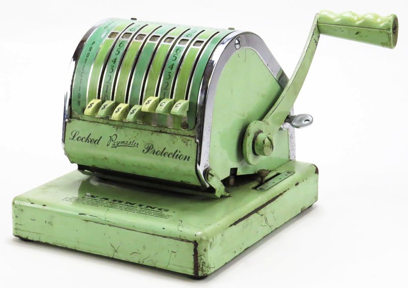 Vintage Paymaster Check Writing Machine. Pre-Computer.: Vintage Paymaster Check Writing Machine. Pre-Computer. Good Condition, Wear. Shipping $55.00