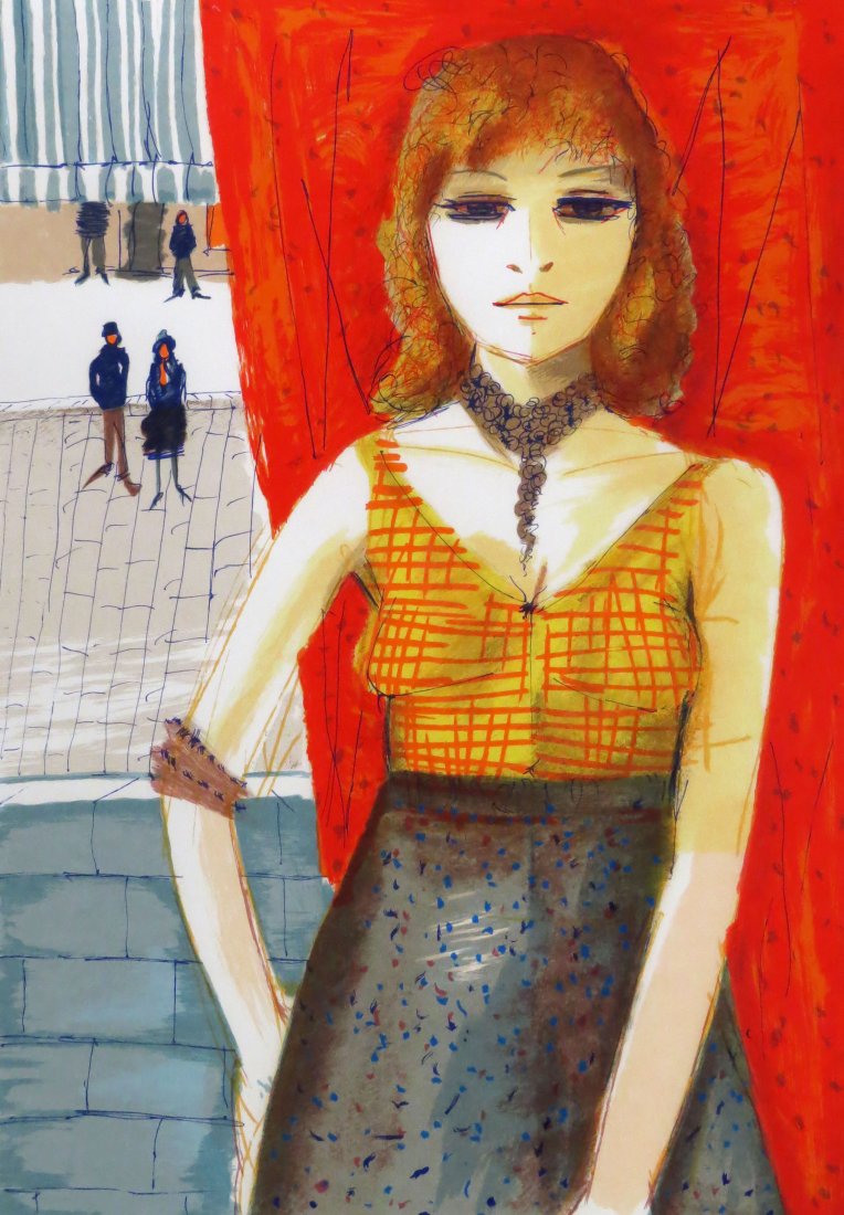 Charles Levier French (1920-2003) Lithograph "Young: Charles Levier French (1920-2003) Lithograph "Young Girl" Limited Edition 44/250. Frame Measures 32 Inches by 25-3/4. Shipping $100.00