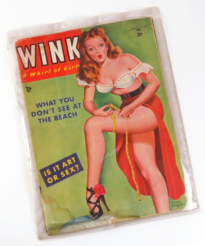 Wink Magazine December 1949. A Whirl of Girls. What You: Wink Magazine December 1949. A Whirl of Girls. What You Donâ€™t See at the Beach. Together with Additional Cover Only. Shipping $20.00