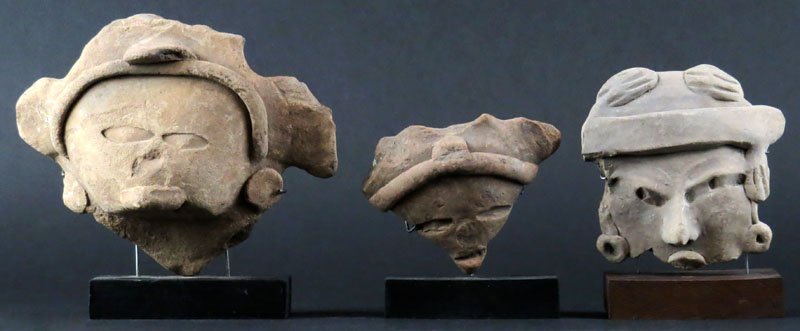Lot of Three (3) Pre-Colombian Terracotta Sculptures.: Lot of Three (3) Pre-Colombian Terracotta Sculptures. Ranging in size from 3-1/2 Inches Tall to 5-1/2 Inches Tall. Typical Ancient Condition. Shipping $40.00