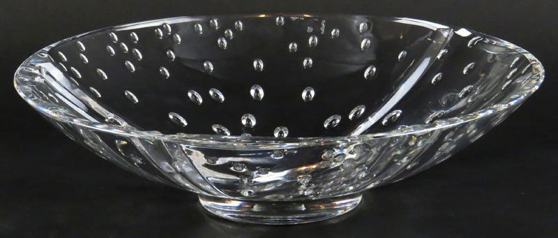Waterford Crystal #131019 Marquis Pattern Wave Bowl: Waterford Crystal #131019 Marquis Pattern Wave Bowl with Original Box. Signed. Good to Very Good Condition. 3-1/4 Inches Tall and almost 13 Inches Wide. Shipping $50.00