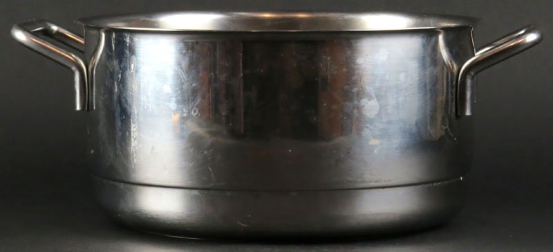 Sitram French Commercial Cookware Le Chef Copper Plus: Sitram French Commercial Cookware Le Chef Copper Plus Stainless Steel Pot. Signed. Measures 12-3/4 Inches Diameter. Good Condition. Shipping $40.00