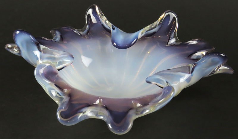 Vintage Murano Art Glass Candy Dish Opalescent. Good: Vintage Murano Art Glass Candy Dish Opalescent. Good Condition. Measures 10 Inches Diameter. Shipping $35.00