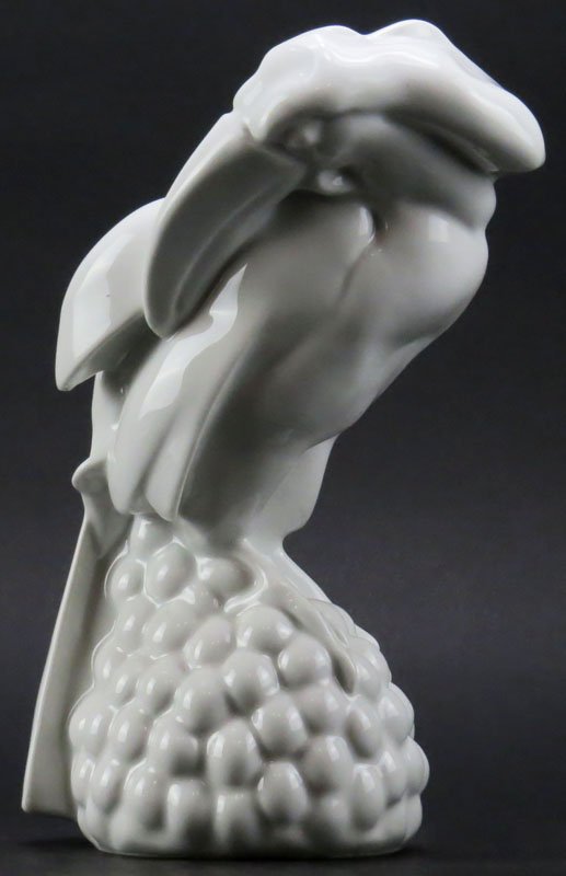 19/20th Century KPM Blanc de Chine Porcelain Figure of: 19/20th Century KPM Blanc de Chine Porcelain Figure of a Toucan. Signed. Good Condition. Measures 10-1/4 Inches Tall. Shipping $36.00