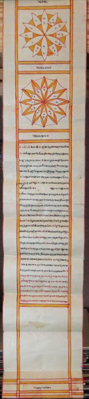 Antique 19th Century Persian or Arabic Astrological: Antique 19th Century Persian or Arabic Astrological Scroll with Original Bag. Signed. Good Condition. Measures 31 Inches Long and 4-1/2 Inches Wide. Shipping $20.00